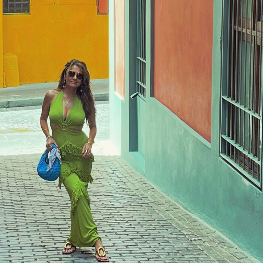 Beautiful maxi dress with fringe detail
